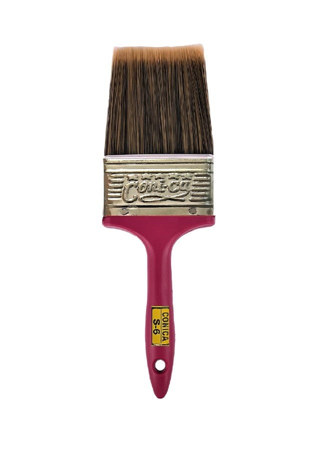 Conica 3" Inch Wall Paint Brush Sturdy Bristles for Wall Oil Canvas Enamel and Water-Based Painting (Pack of 1, 75mm) - Image 1